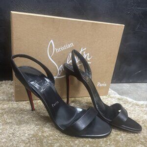 O Marilyn Christian Louboutin Sandals Heels Pumps Black Great Con